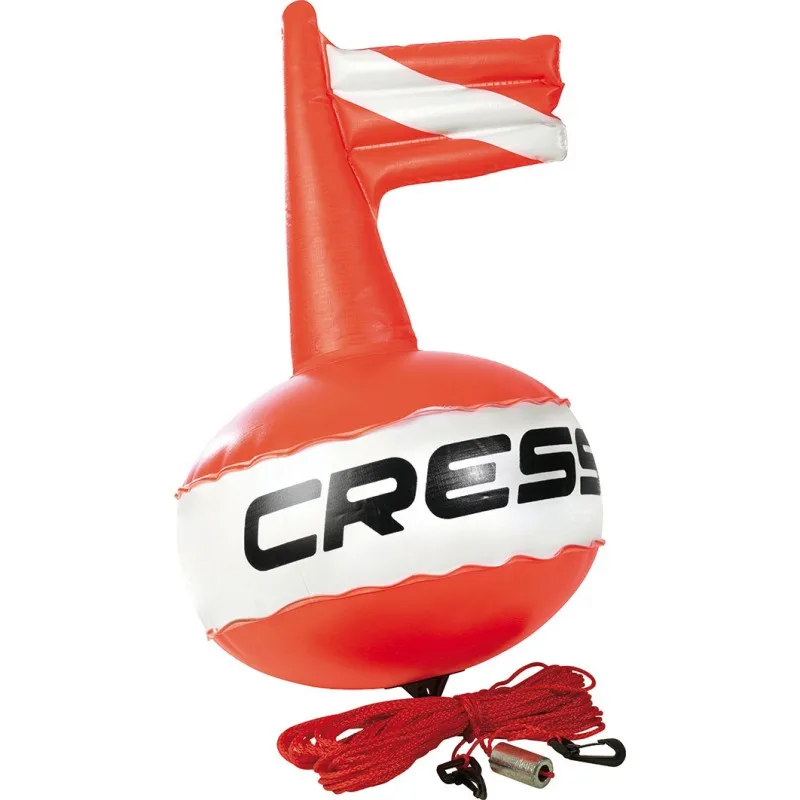 

Cressi COMPETITION FLOAT PVC Inflatable Dive Buoy With Bulit in Flag Scuba Diving Surface Marker Safety Outdoor Accessory