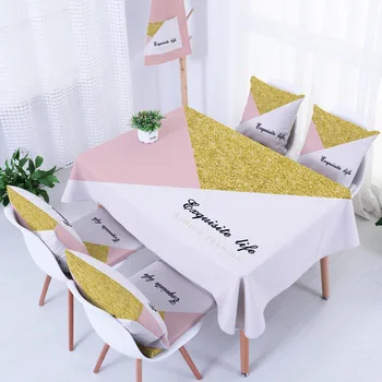 

Simple Modern Design Printed Polyester Cotton Tablecloth Covers Home Decor Party Banquet Dining Table Cloth toalha de mesa