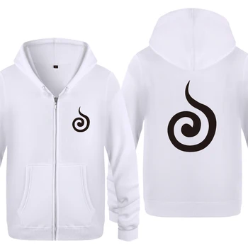

Naruto Seal Anime Cartoon Hoodies Men 2018 Men's Fleece Zipper Cardigans Hooded Sweatshirts
