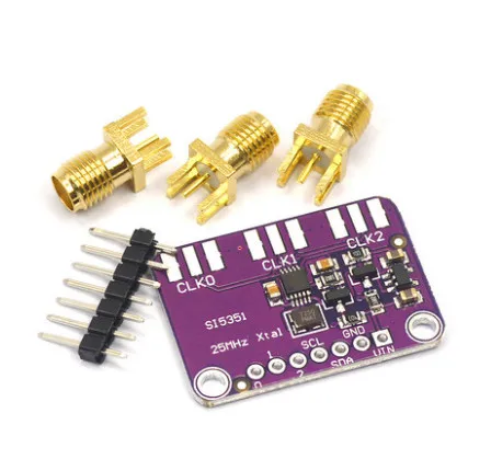 

DC 3V-5V CJMCU-5351 Si5351A Si5351 I2C Clock Generator Breakout Board Module Signal Generator Clock 8KHz-160MHz For Arduino