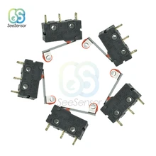 10 Uds KW12-3 Micro palanca con rodillo de bisagra brazo normalmente abierto cerca de interruptor de límite Micro interruptor