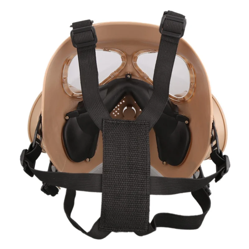 Спорт на открытом воздухе Полный-покрытый противогаз шлем для мужчин и женщин PC объектив Регулируемый ударопрочный головной износ Спортивная одежда для CS с H5