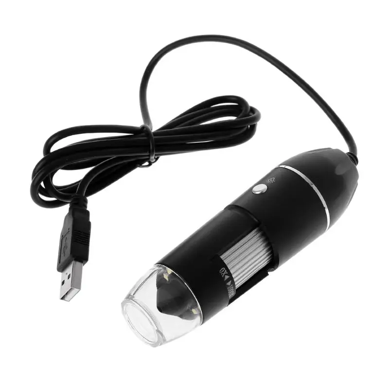 

1000X USB Digital Microscope Camera Endoscope 8LED Magnifier with Metal Stand For Windows-#