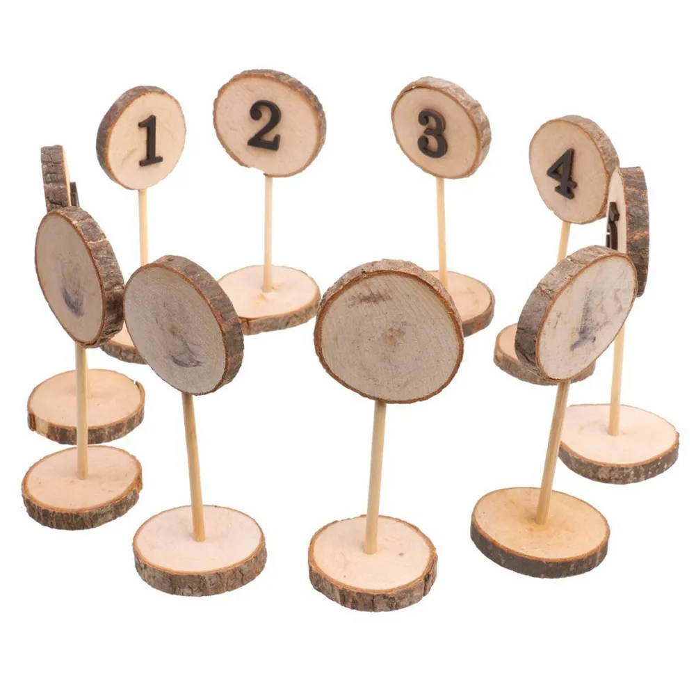 

10pcs/set Fashion Style Original Wooden Number 1-10 Wedding Party Table Card Retro Seat Cards for Wedding Party Supplies