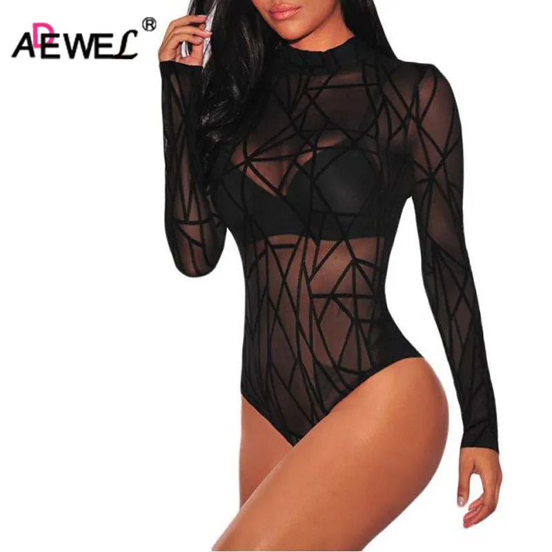 Adewel الأسود القصير شبكة هندسية المخملية المرأة ارتداءها طويلة الأكمام السيدات الدانتيل ارتداءها أعلى هيئة macacao feminino بذلة Adewel الأسود القصير شبكة هندسية المخملية المرأة ارتداءها طويلة الأكمام السيدات الدانتيل ارتداءها أعلى هيئة macacao feminino بذلة