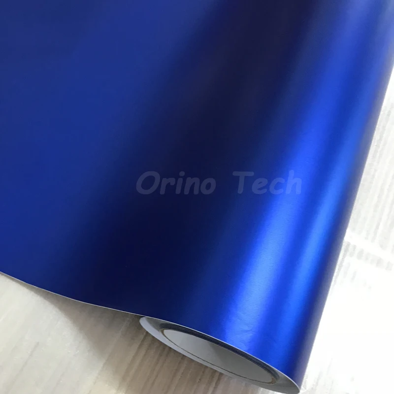 Blue Matte Metallic Chrome Vinyl Film Wrap-6