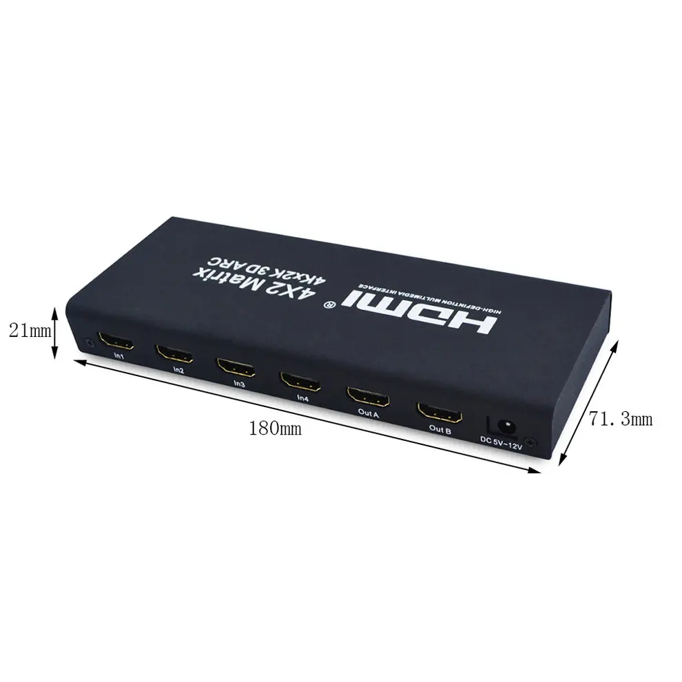

4x2 HDMI Matrix HDMI Switch Switcher HDMI Splitter Support ARC 4Kx2K Splitter