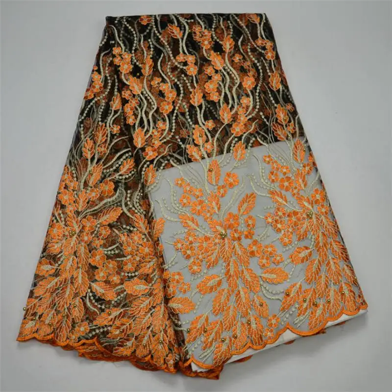 

wholesale African net lace Popular African embroidery net lace fabric for dress