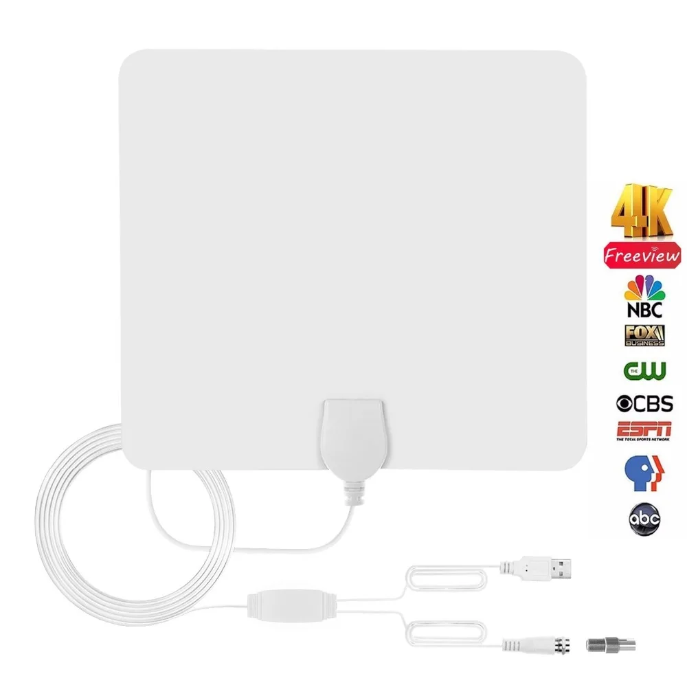 

079 HD TV Fox Antenna Indoor HD Digital TV Antenna with 35 Miles Range Amplifier HDTV Signal for DVB-T/DVB-T2