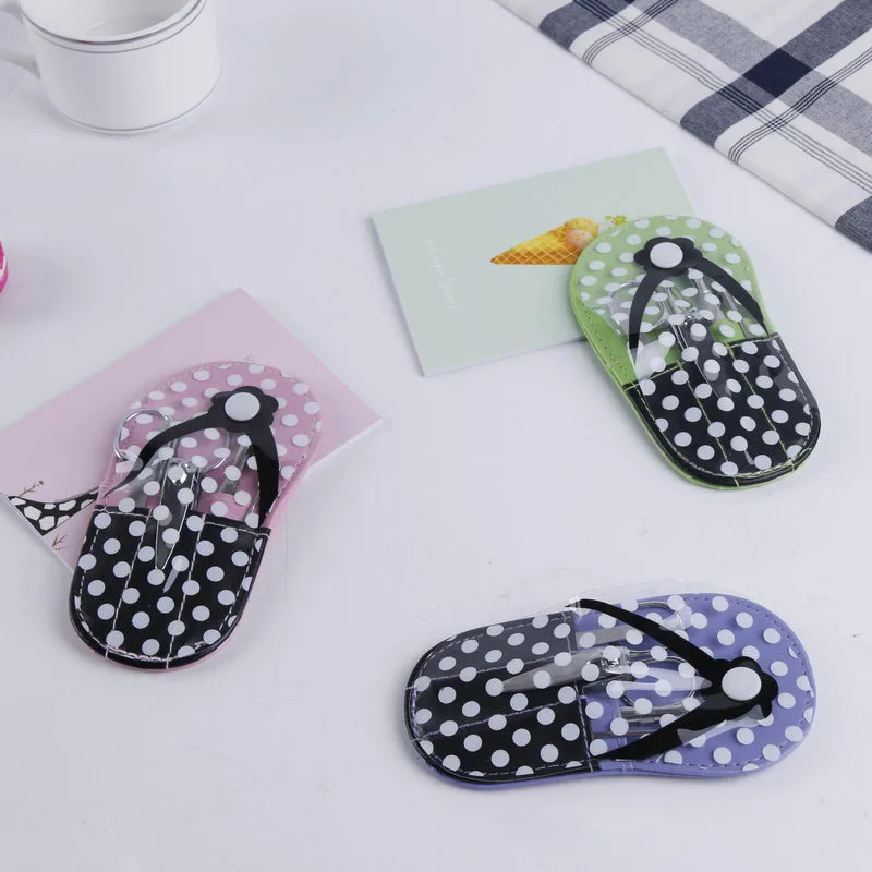 5 шт./компл. педикюрные инструменты из нержавеющей стали ушные палочки Пинцет пилка для ногтей Ножницы Комплект Уход за ногтями флип-флоп маникюрный чехол QS888