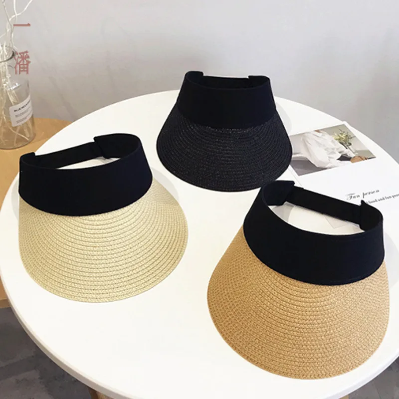 

Hat Female Korean Leisure Empty Head Cap Summer Sunscreen Sunshade Cap Outdoor Sports Sun Cap