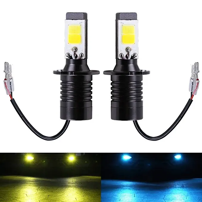 New Dual Color Super Brighter H3 Car Auto Fog Driving Head LED Light