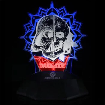 

Creative skull LED vertical light touch switch night lantern Ghost acrylic lamp Cool Home decoration Festival Decor