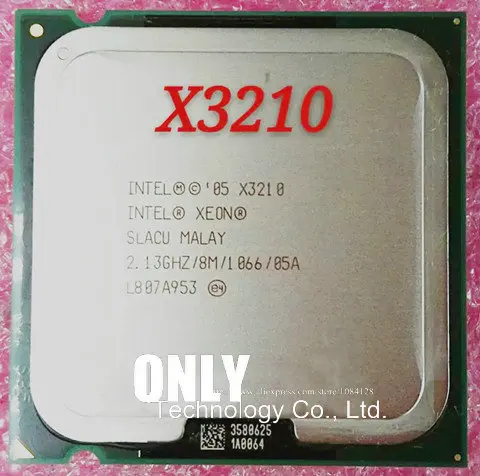 Процессор X3210 четырехъядерный 2 13 ГГц LGA 775 95 Вт 8 м 1066 кэш сервер разные детали