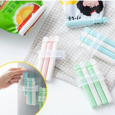 

New Seal Pour Food Storage Bag Clip Snack Sealing Clip Keeping Fresh Sealer Clamp Plastic Helper Food Saver Travel Kitchen Tools
