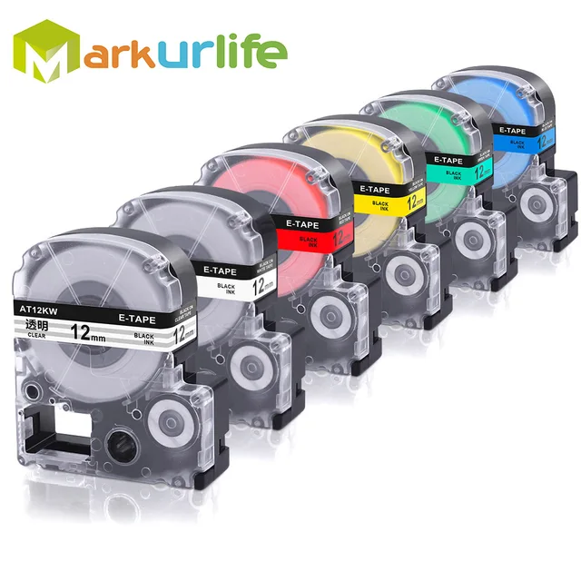 Special Price 6PCS 12mm label tape ST12KW SS12KW SC12YW SC12RW SC12GW SC12BW for Epson LabelWorks Cartridges & Ribbons Multi-Color label maker Special Price 6PCS 12mm label tape ST12KW SS12KW SC12YW SC12RW SC12GW SC12BW for Epson LabelWorks Cartridges & Ribbons Multi-Color label maker