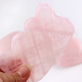 

Natural Rose Quartz China Traditional Health Gua Sha SPA Gua Sha Acupuncture Scraper Massage Tool Face back foot massage