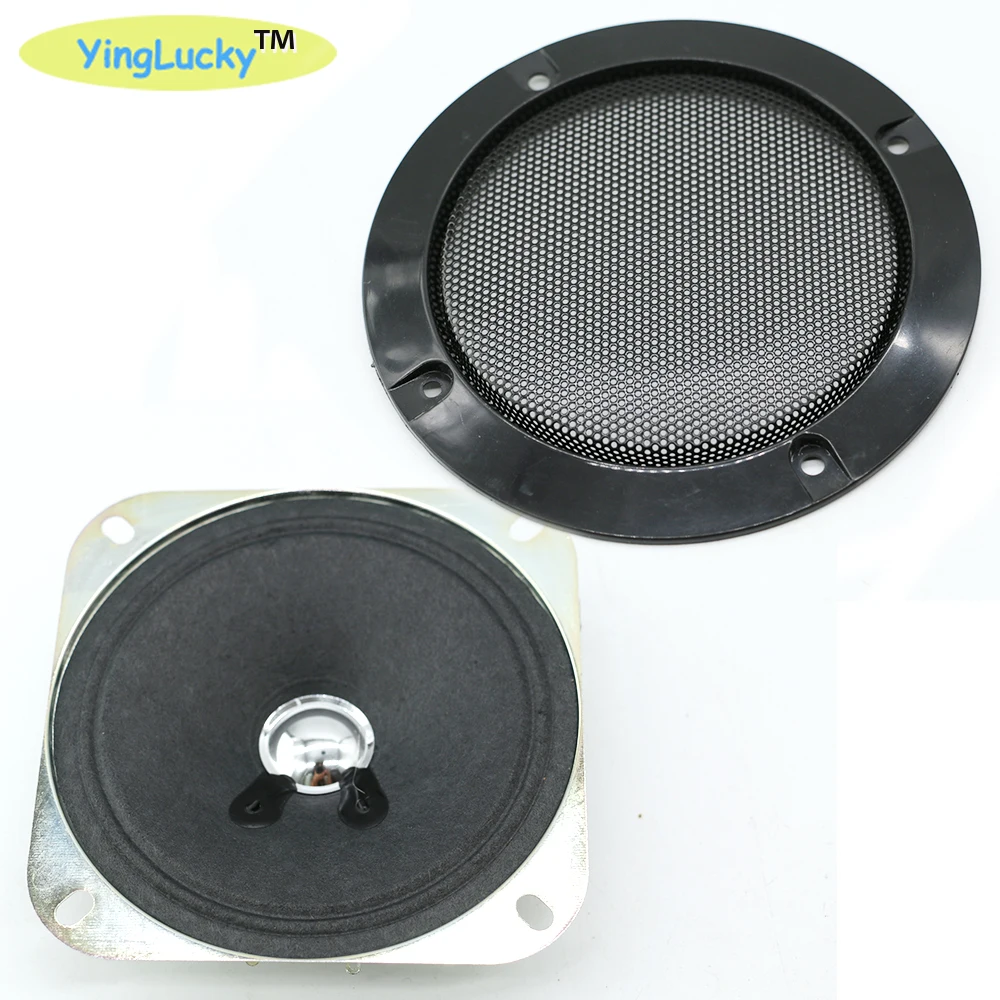 

2PCS/lot Square 4 inch 8ohm 5W speaker Loudspeaker Cover Circle Metal Mesh Grille trim jamma arcade-accessories grill decals