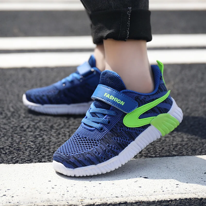 

ULKNN Children Sneakers Boys Sport Shoes Mesh Breathable Kids Lightweight MD Rubber absorbing Spring Autumn Kids Running Shoes