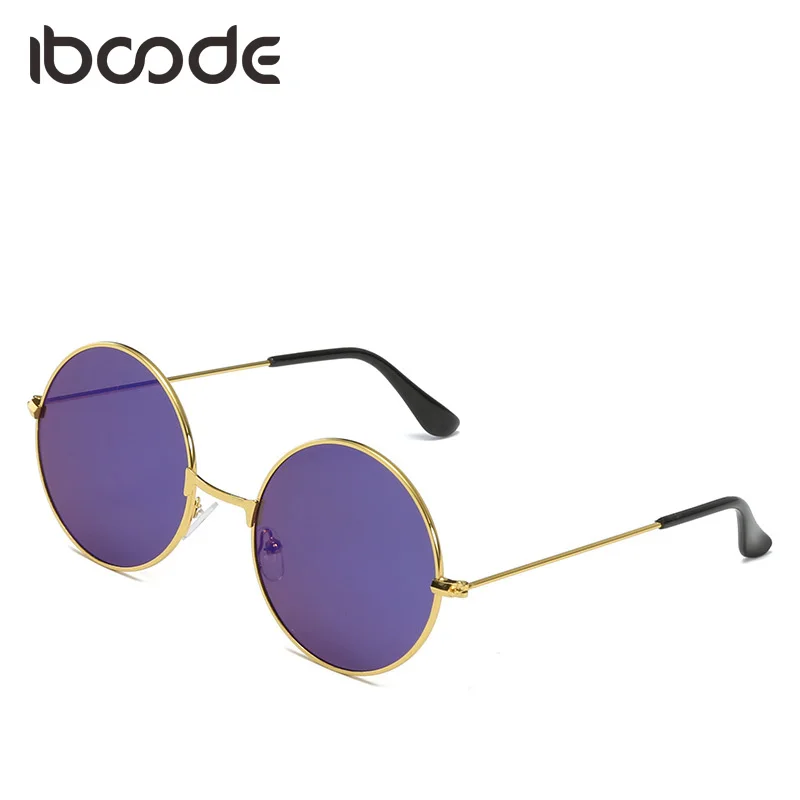 

iboode Vintage Style Parents Children Sunglasses Unisex Round Boys Girls Shades with women men gafas de sol UV400 Family Design