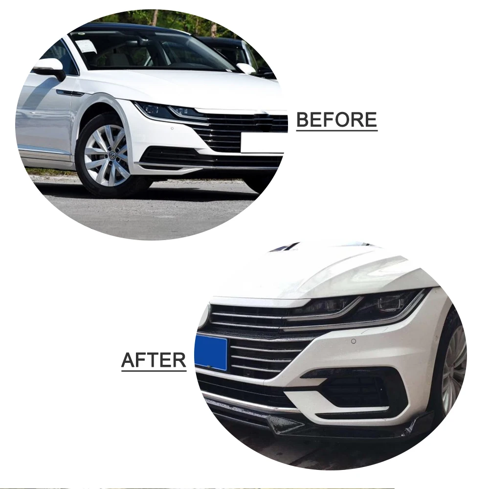 PP передний бампер с губами для VW CC Arteon 2019 2020 спойлер комплекты