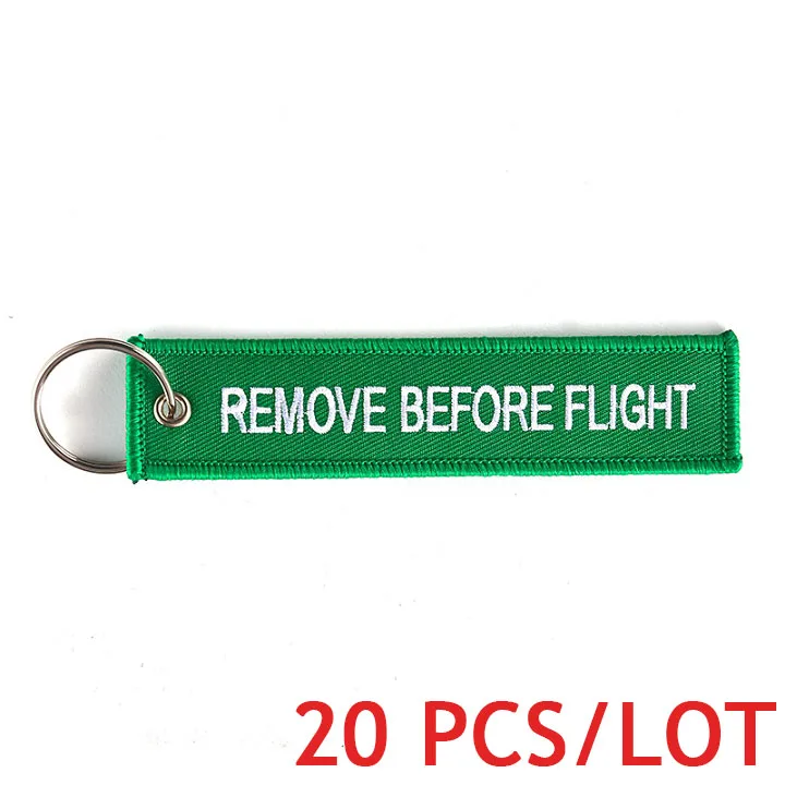 Remove Before Flight Airworthy тег брелоки модный брелок для Авиации Теги OEM брелки Модные украшения 20 шт./лот - Цвет: Зеленый