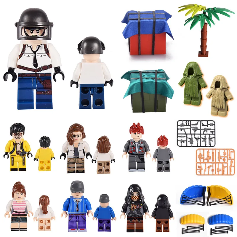 

Military SWAT PUBG Sniper Guns Ghillie Suits Camouflage Clothes Parts Compatible Legoingly Army ww2 Soldier Building Blocks Toys