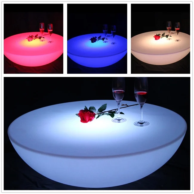 LED Illuminated Furniture Waterproof LED Table LED Coffee Table rechargeable SK LF17 D66 H22cm 2pcs Lot