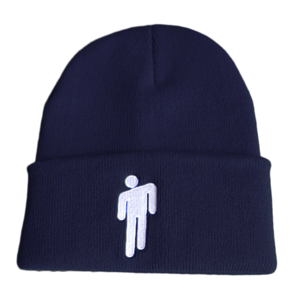 Повседневная вязанная зимняя шапка женская однотонная хип-хоп простая вязаная шапочка теплые зимние шапки уличная вязаная шапочка-бини для мужчин и женщин#30 - Цвет: Тёмно-синий