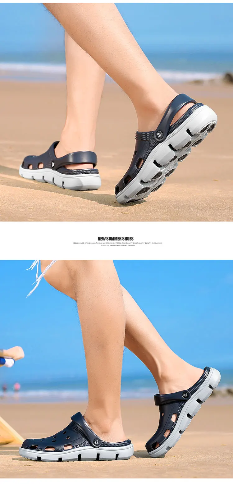 Новинка; мужские сандалии; резиновые сабо Crocs; обувь Crocs; EVA Sandalias; летняя пляжная обувь; тапочки; Cholas hombre; обувь с перфорацией