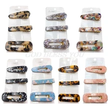 3 шт./компл. смолы акриловая заколка для волос комплект Комбинации Для женщин слово боковой зажим милые нарисованными лицами для BB зажим для волос Головные уборы