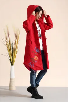 

2019 Winter Coat Women Down Jackets Thick Long Cotton-Padded Clothes freehand 2 Colors hooded Coats Parkas Casual Parka Wadded