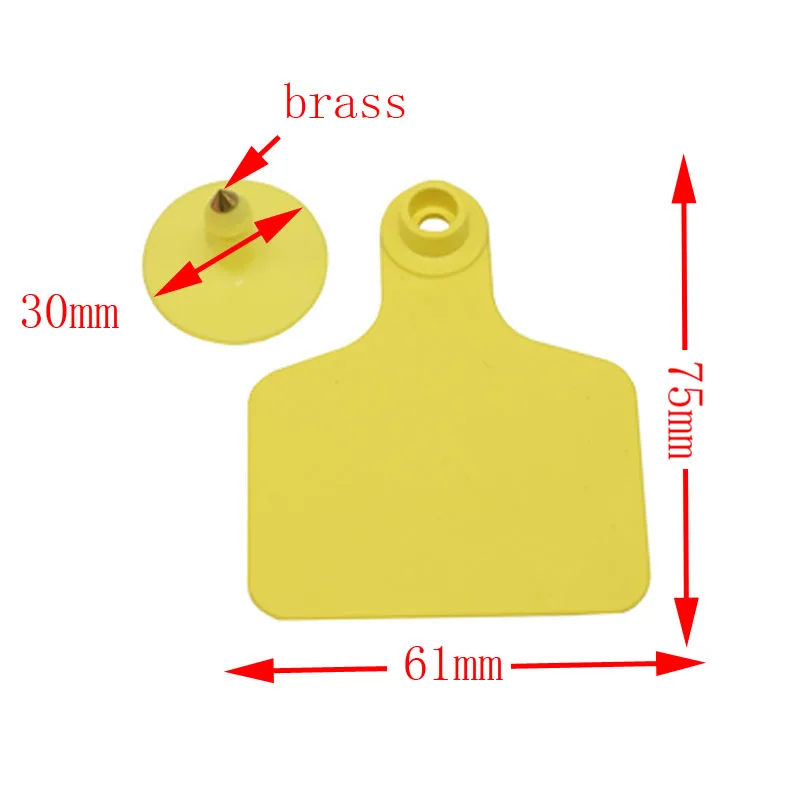 100 набор сельскохозяйственных животных крупного рогатого скота ТПУ ушной знак без слова крупного рогатого скота ушной ярлык набор медной головы серьги животного идентификационная карта