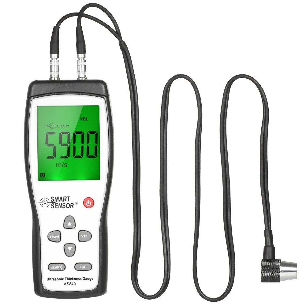 

SMART SENSOR Handheld Digital Ultrasonic thickness gauge Professional Thickness Tester Depth Meter Range 1.2-225mm High Accuracy