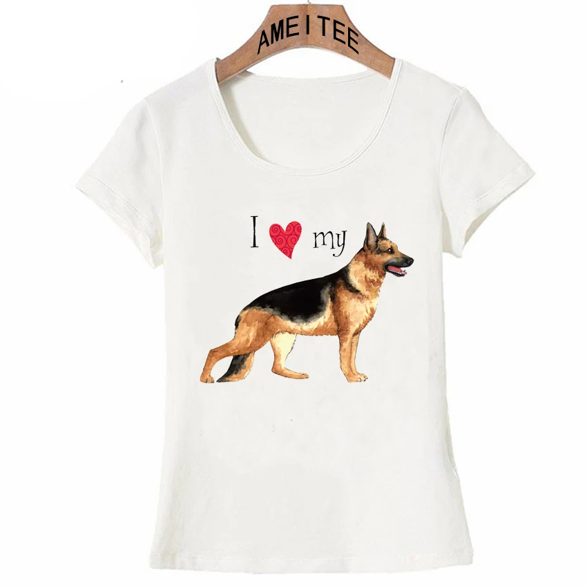 German Shepherd T-Shirt Dog Cute Top Animal Lover Puppy T Shirt