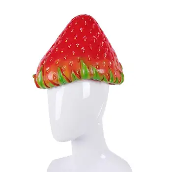 

Strawberry Fruit Shape Party Mask Women Men Funny Party Supplies Realistic Pvc Masks Masquerade For Christmas Halloween Carnival