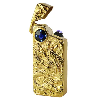 

USB Rechargeable Dragon Caving Cigarette Lighter Flameless Pulsed Arc Electronic Lighter Glowing Metal Lighter For Tobacco Pipe