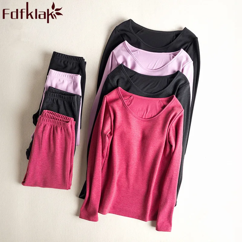 

New Home Suit Pajama Set Cotton Night Pijama Femme Warm Sleepwear Two Piece Home Clothes For Women Pyjama Autumn Winter Fdfklak