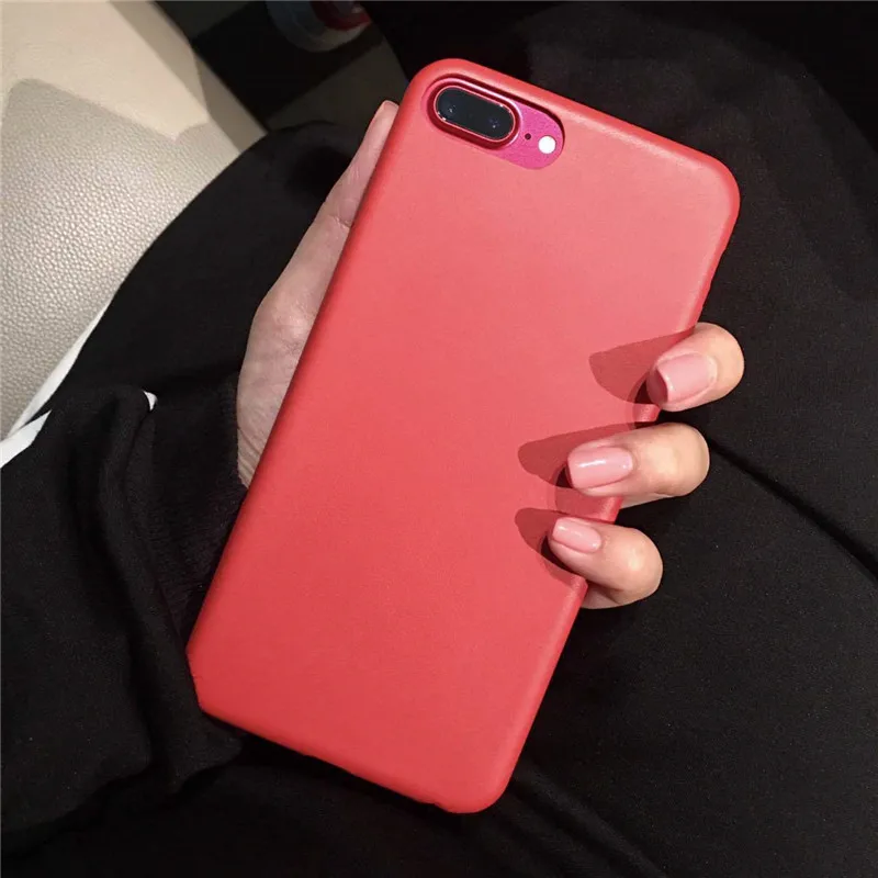 LUDI Plain PU Leather Business Phone Cases for iPhone 7 Case Soft High