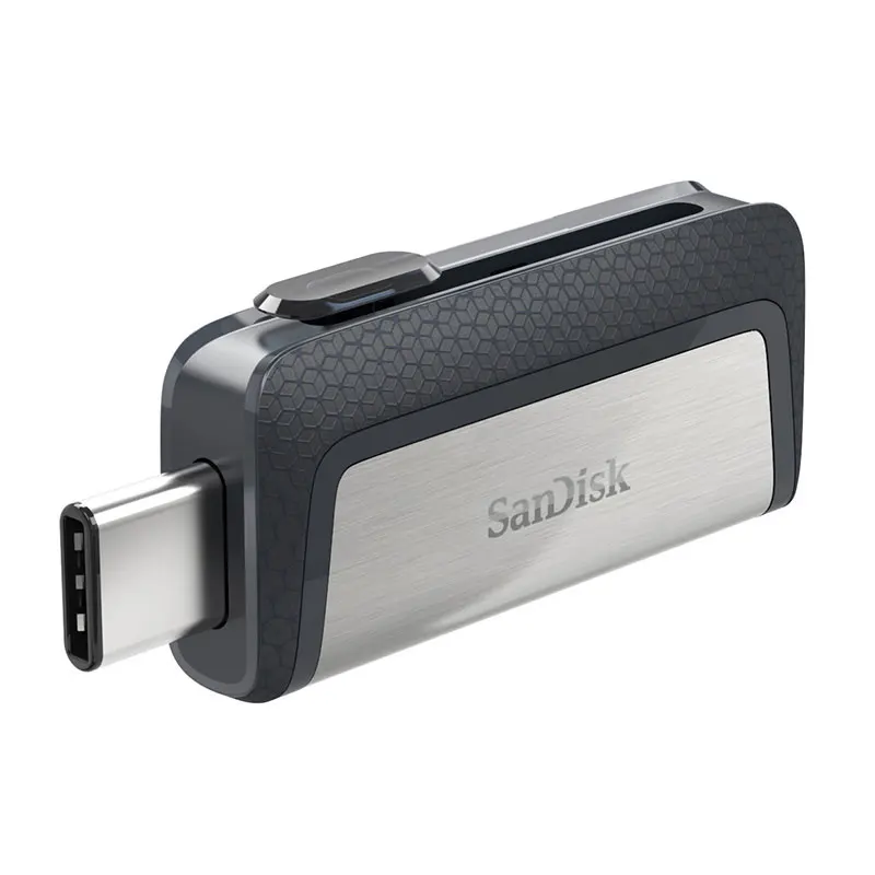 Двойной Флеш-накопитель SanDisk USB 3,1 флеш-накопитель Ultra Dual Drive Тип usb-C объемом памяти 32 Гб или 64 ГБ, 128 ГБ с поддержкой технологии OTG флеш-накопитель до 150 МБ/с. для флэш-накопитель для смартфона