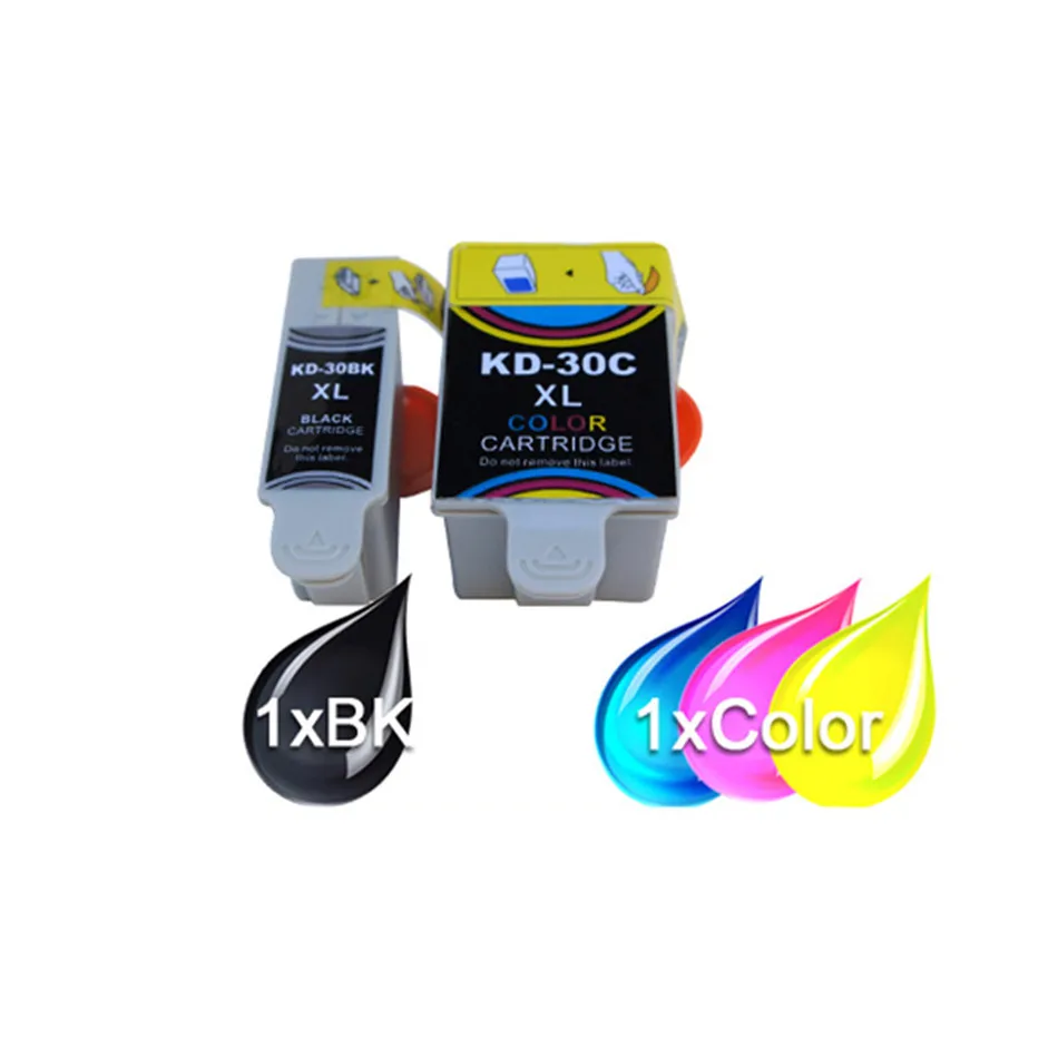 Черный Цвет струйные чернила картридж Замена для Kodak 30XL изолятор балки встряхивая C310 C110 C315 1,2 3,2 3,2 S офисные 2150 2170 герой 2,2 3,1