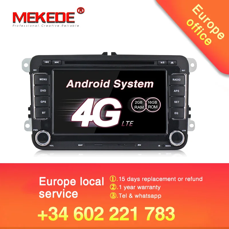 Android 7 1 2 Din дюймов Автомобильный dvd плеер для VW Passat/POLO/GOLF/Skoda/Seat/Leon с gps Navigaiton FM 2G ram 16G