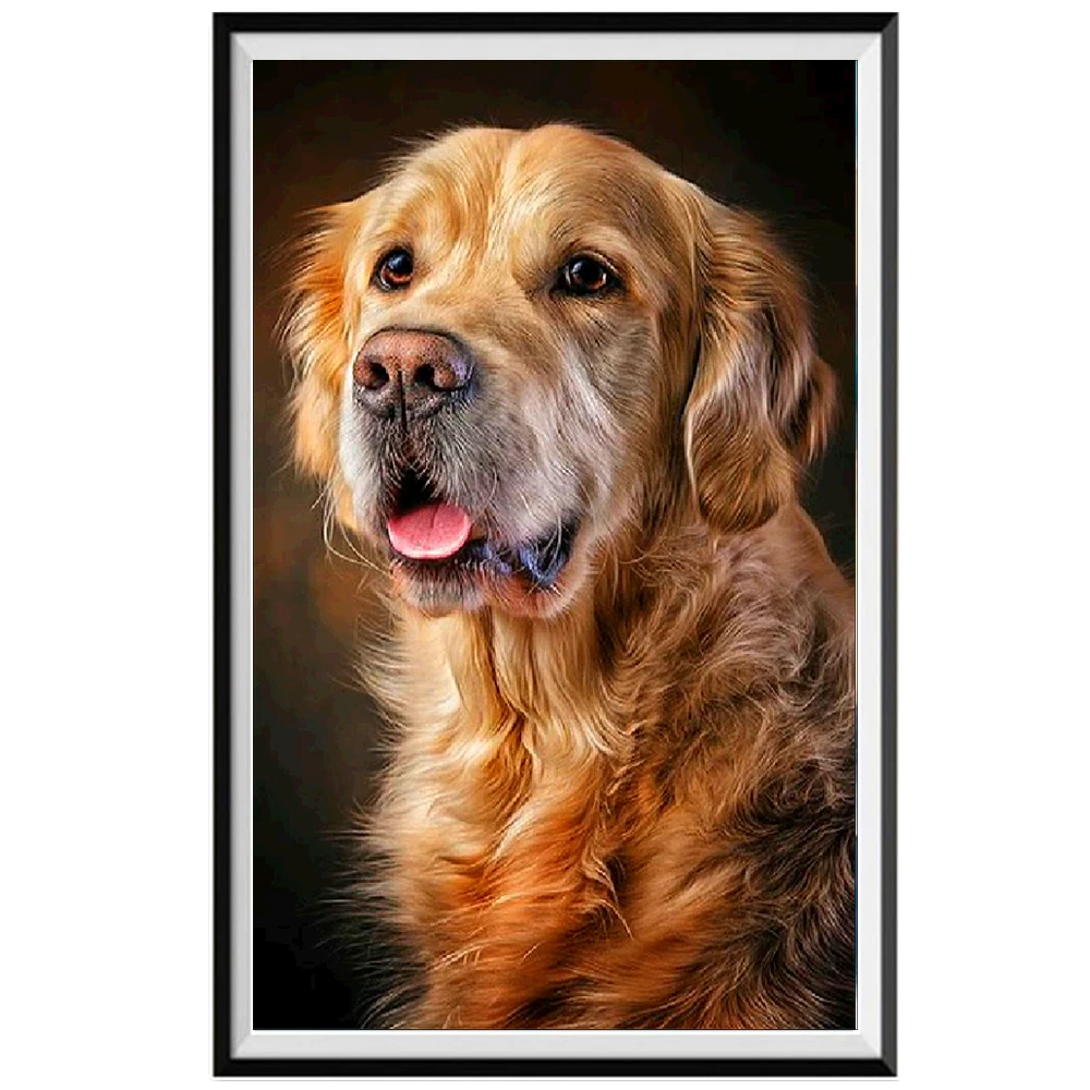 2019 Full Square Diamond Embroidery 5D DIY Painting Animal Dog Cross Stitch Christmas Gifts Home decor | Дом и сад