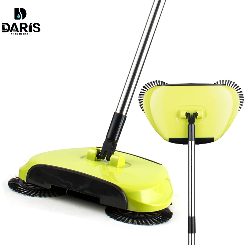 

Automatic Sweeper Hand Push Broom Dustpan With Stainless Steel Handle For Hardwood Laminate Wood Ceramic Tile Floor Cleaning