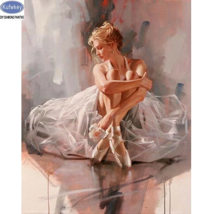 

Diamond embroidery ballet mosaic pattern 5d diy diamond painting girl full drill resin Pictures of rhinestones Hobby crafts gift