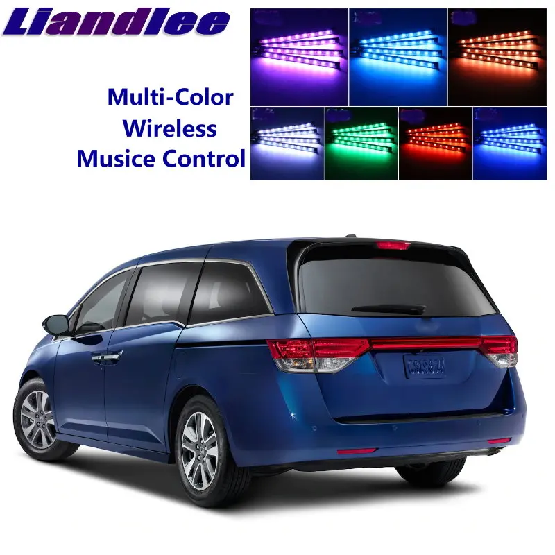 LiandLee Car Glow Interior Floor Decorative Atmosphere Seats Accent Ambient Neon light For HONDA For Odyssey Lagreat