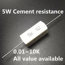 5pcs 5W 470 510 560 680 100K 10K 12K 1K ohm 470R 510R 560R 680R 100KR 10KR 12KR 1KR Ceramic Cement Power Resistance Resistor 5%