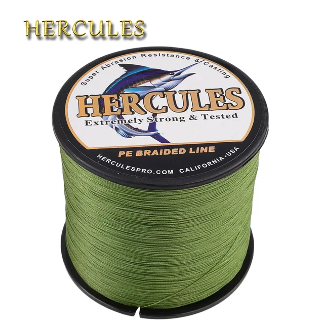 US $4.70 Hercules Fishing Line 8 Strands Multifilament 10-300LB PE Braided Line 100M 300M 500M 1000M 1500M 2