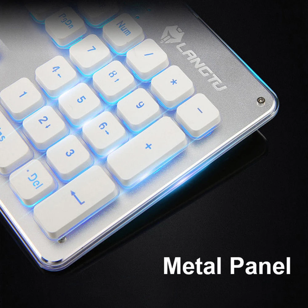 104 ключи офис USB беспроводной Desktop перезаряжаемые дома тишина игровой световой с