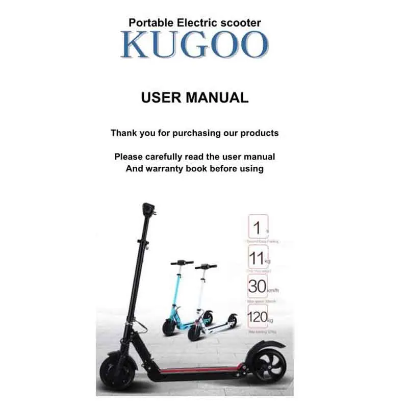 [Poland Stock]KUGOO S1 Folding Electric Scooter 350W Motor LCD Display Screen 3 Speed Modes 8.5 Inches Solid Rear Anti-Skid Tire